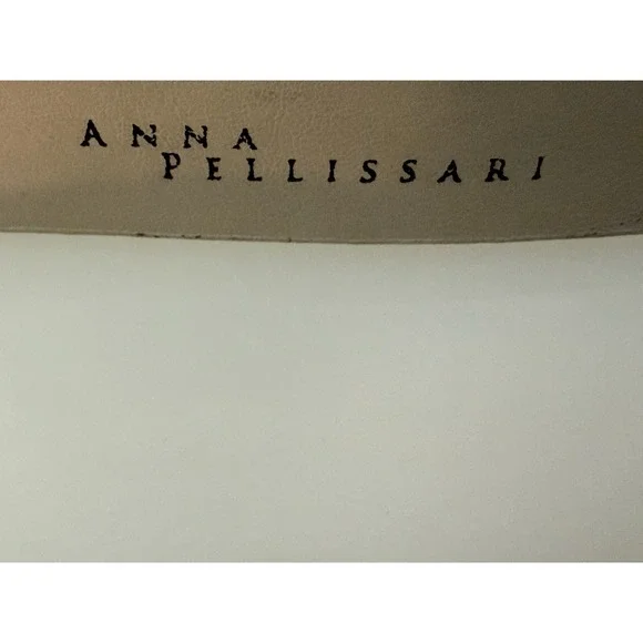 Anna Pellissari Size L Gold Tone Buckle Beige Gray Animal Print Leather Belt NWT - Picture 15 of 16